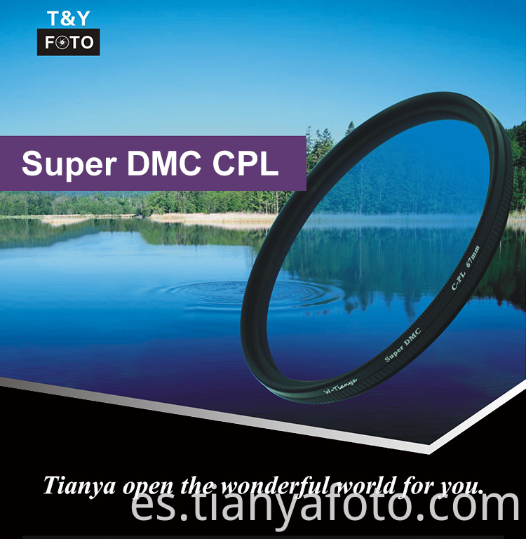 Filtro polarizador circular DMC CPL superdelgado de wtianya para cámara
